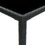Mesa alta de jardín ratán sintético y vidrio negro 130x60x110cm de vidaXL, Mesas de jardín - Ref: Foro24-313461, Precio: 153,...