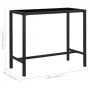 Synthetic rattan and black glass garden high table 130x60x110cm by vidaXL, Garden tables - Ref: Foro24-313461, Price: 151,56 ...