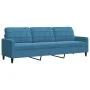 Set of sofas with 4 pieces of blue velvet cushions by , Sofas - Ref: Foro24-3278470, Price: 826,70 €, Discount: %