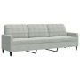 Zweiteiliges Sofaset mit Kissen aus hellgrauem Samt. von , Sofas - Ref: Foro24-3278491, Preis: 499,19 €, Rabatt: %