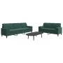 Zweiteiliges Sofaset mit dunkelgrünen Samtkissen. von , Sofas - Ref: Foro24-3278493, Preis: 603,09 €, Rabatt: %