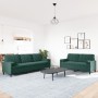 Zweiteiliges Sofaset mit dunkelgrünen Samtkissen. von , Sofas - Ref: Foro24-3278493, Preis: 613,66 €, Rabatt: %