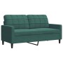 Zweiteiliges Sofaset mit dunkelgrünen Samtkissen. von , Sofas - Ref: Foro24-3278493, Preis: 613,66 €, Rabatt: %