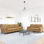 2-piece brown velvet sofa set with cushions by , Sofas - Ref: Foro24-3278498, Price: 549,13 €, Discount: %