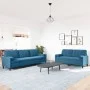 2-piece blue velvet sofa set with cushions by , Sofas - Ref: Foro24-3278500, Price: 638,42 €, Discount: %