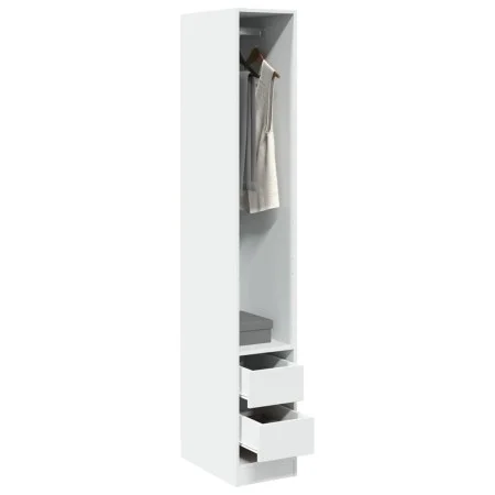 Engineered wood white wardrobe 30x50x200 cm by , Wardrobes - Ref: Foro24-3307738, Price: 133,96 €, Discount: %