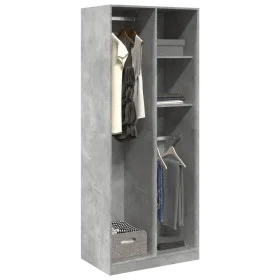 Engineered wood wardrobe in concrete gray, 80x50x200 cm. by , Wardrobes - Ref: Foro24-3307759, Price: 152,07 €, Discount: %