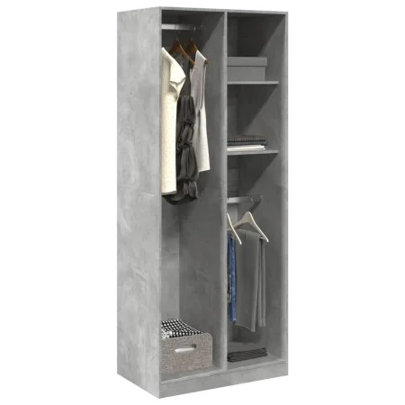 Engineered wood wardrobe in concrete gray, 80x50x200 cm. by , Wardrobes - Ref: Foro24-3307759, Price: 151,79 €, Discount: %