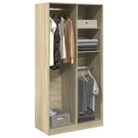 Schrank aus Sperrholz in Eiche Sonoma Farbe, 100x50x200 cm. von , Kleiderschränke - Ref: Foro24-3307767, Preis: 176,44 €, Rab...