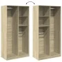 Schrank aus Sperrholz in Eiche Sonoma Farbe, 100x50x200 cm. von , Kleiderschränke - Ref: Foro24-3307767, Preis: 177,08 €, Rab...