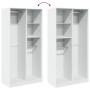 Armario de madera contrachapada blanco 100x50x200 cm de , Armarios roperos - Ref: Foro24-3307765, Precio: 171,82 €, Descuento: %