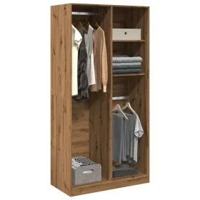 Handcrafted engineered oak wood wardrobe 100x50x200 cm by , Wardrobes - Ref: Foro24-3307773, Price: 150,65 €, Discount: %