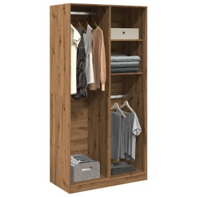 Handgefertigter Eichenholz-Schrank aus Ingenieurholz, 100x50x200 cm. von , Kleiderschränke - Ref: Foro24-3307773, Preis: 152,...