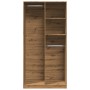 Armario de madera de ingeniería roble artesanal 100x50x200 cm