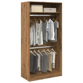 Handcrafted engineered oak wood wardrobe 100x50x200 cm by , Wardrobes - Ref: Foro24-3307809, Price: 167,37 €, Discount: %