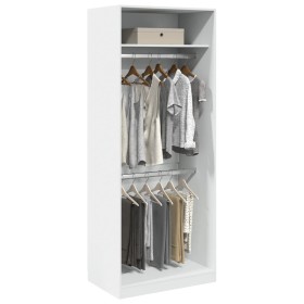 Engineered wood white wardrobe 80x50x200 cm by , Wardrobes - Ref: Foro24-3307792, Price: 166,35 €, Discount: %