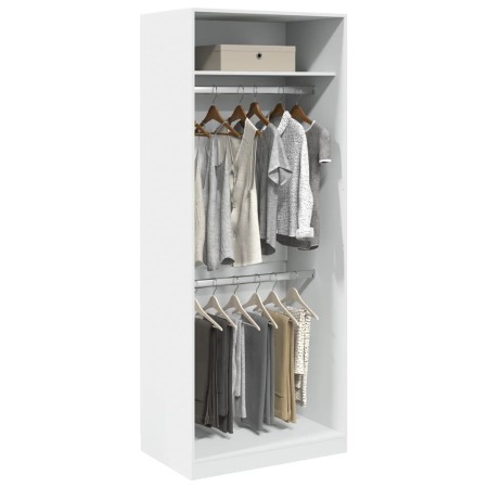 Weißer Schrank aus Holzwerkstoff 80x50x200 cm von , Kleiderschränke - Ref: Foro24-3307792, Preis: 166,35 €, Rabatt: %