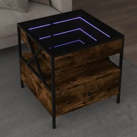 Mitteltisch mit Infinity LED in geräucherter Eiche 50x50x51 cm von , Couchtisch - Ref: Foro24-847714, Preis: 86,47 €, Rabatt: %