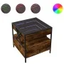 Coffee table with Infinity LED smoked oak 50x50x51 cm by , Coffee table - Ref: Foro24-847714, Price: 86,47 €, Discount: %