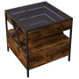 Mesa de centro con Infinity LED roble ahumado 50x50x51 cm de , Mesas de centro - Ref: Foro24-847714, Precio: 87,47 €, Descuen...