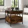 Coffee table with Infinity LED smoked oak 50x50x51 cm by , Coffee table - Ref: Foro24-847714, Price: 86,47 €, Discount: %