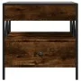 Coffee table with Infinity LED smoked oak 50x50x51 cm by , Coffee table - Ref: Foro24-847714, Price: 86,47 €, Discount: %