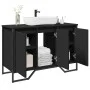 Engineered wood bathroom sink cabinet in black, 91x35x60 cm by , Bathroom furniture - Ref: Foro24-848659, Price: 120,24 €, Di...