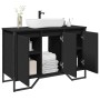 Schwarzer Waschtischunterschrank aus Holzwerkstoff 91x35x60 cm. von , Badezimmermöbel - Ref: Foro24-848659, Preis: 104,06 €, ...