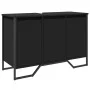 Engineered wood bathroom sink cabinet in black, 91x35x60 cm by , Bathroom furniture - Ref: Foro24-848659, Price: 120,24 €, Di...