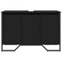 Engineered wood bathroom sink cabinet in black, 91x35x60 cm by , Bathroom furniture - Ref: Foro24-848659, Price: 120,24 €, Di...