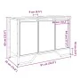 Engineered wood bathroom sink cabinet in black, 91x35x60 cm by , Bathroom furniture - Ref: Foro24-848659, Price: 120,24 €, Di...