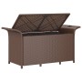 Gartenbank mit braunem Kunststoff-Rattan-Kissen 116x46x57 cm. von , Gartenbänke - Ref: Foro24-363419, Preis: 114,76 €, Rabatt: %