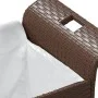 Banco de jardín con cojín ratán sintético marrón 116x46x57 cm de , Bancos de jardín - Ref: Foro24-363419, Precio: 112,81 €, D...
