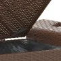 Banco de jardín con cojín ratán sintético marrón 116x46x57 cm de , Bancos de jardín - Ref: Foro24-363419, Precio: 112,81 €, D...