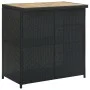 Garten-Bartisch- und Stühle-Set, 3-teilig, schwarzes synthetisches Rattan von vidaXL, Möbelsets für Küchen und Esszimmer - Re...