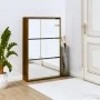 Mueble zapatero y espejo 3 niveles roble marrón 63x17x102,5 cm by , Shoe racks and shoe organizers - Ref: Foro24-342640, Pric...
