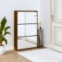 Mueble zapatero y espejo 3 niveles roble marrón 63x17x102,5 cm by , Shoe racks and shoe organizers - Ref: Foro24-342640, Pric...