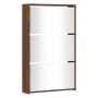 Mueble zapatero y espejo 3 niveles roble marrón 63x17x102,5 cm by , Shoe racks and shoe organizers - Ref: Foro24-342640, Pric...