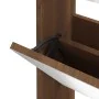 Mueble zapatero y espejo 3 niveles roble marrón 63x17x102,5 cm by , Shoe racks and shoe organizers - Ref: Foro24-342640, Pric...