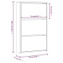 Mueble zapatero y espejo 3 niveles roble marrón 63x17x102,5 cm by , Shoe racks and shoe organizers - Ref: Foro24-342640, Pric...