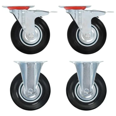 Transport wheels 4 units 125 mm by , Material handling - Ref: Foro24-143463, Price: 46,80 €, Discount: %