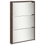 Schuhschrank und Spiegel 5 Ebenen Eiche braun 63x17x169,5 cm von , Schuhregale und Schuhorganisatoren - Ref: Foro24-3228285, ...