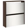 Shoe cabinet and mirror 5 levels brown oak 63x17x169.5 cm by , Shoe racks and shoe organizers - Ref: Foro24-3228285, Price: 1...