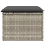 Garden stool with light gray synthetic rattan cushion 55x55x37cm by , Outdoor ottomans - Ref: Foro24-366181, Price: 62,01 €, ...