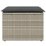 Garden stool with light gray synthetic rattan cushion 55x55x37cm by , Outdoor ottomans - Ref: Foro24-366181, Price: 62,01 €, ...