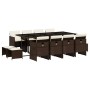 Set muebles de jardín 13 pzas y cojines ratán sintético marrón by , Garden sets - Ref: Foro24-3210621, Price: 769,54 €, Disco...