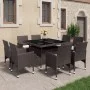 9-piece garden dining set made of brown PE rattan with tempered glass. by , Garden sets - Ref: Foro24-3095895, Price: 654,56 ...