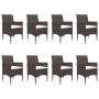 9-piece garden dining set made of brown PE rattan with tempered glass. by , Garden sets - Ref: Foro24-3095895, Price: 663,07 ...
