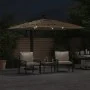 Gartenschirm mit LED-Lichtern, Stahlmast, braun, 246x246x230 cm. von , Sonnenschirme - Ref: Foro24-4005086, Preis: 194,35 €, ...