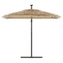 Sombrilla de jardín con LEDs poste acero marrón 246x246x230 cm by , Umbrellas - Ref: Foro24-4005086, Price: 214,81 €, Discoun...